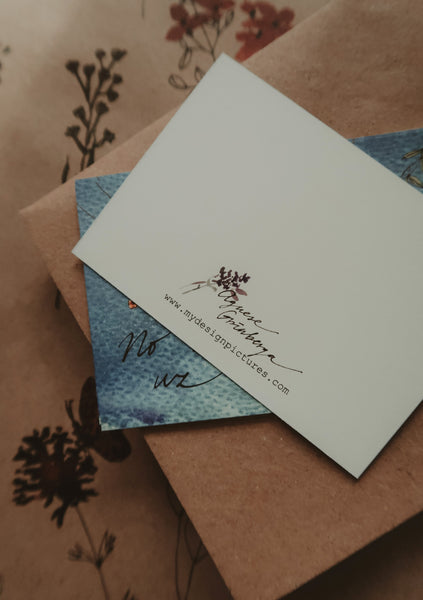 Rustic flowers, small flat card