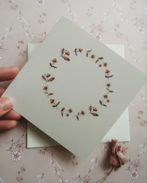 Daisies, folded card
