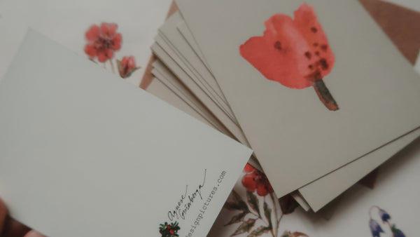 Red tulip / small flat card