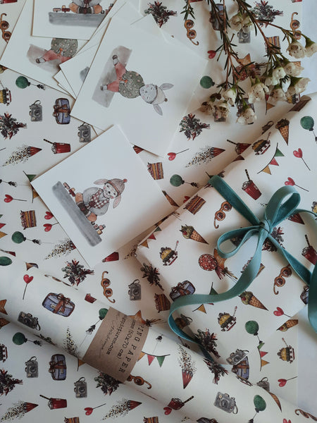 SET OF 3 pieces KIDS PARTY wrapping paper