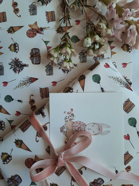 SET OF 3 pieces KIDS PARTY wrapping paper