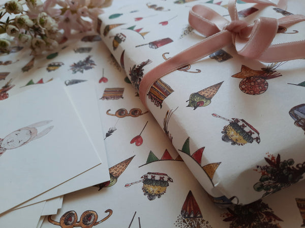SET OF 3 pieces KIDS PARTY wrapping paper