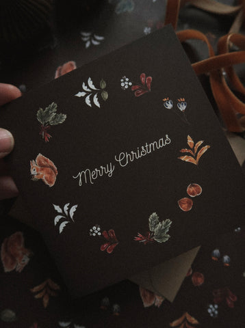 N E W Merry Christmas, folded card