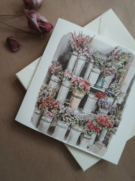 Flowers shop, folded card
