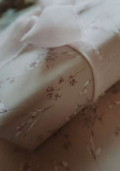 WHITE FLOWERS wrapping paper