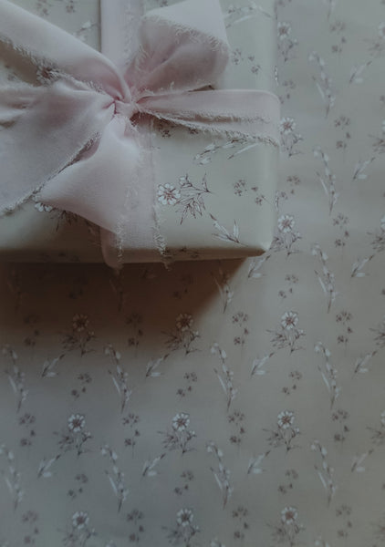 WHITE FLOWERS wrapping paper