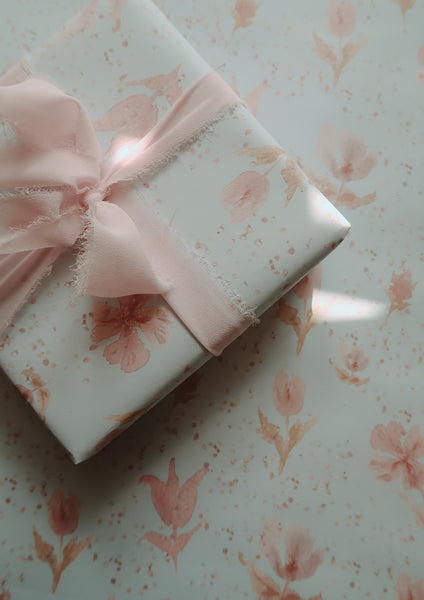 PINK TULIPS wrapping paper