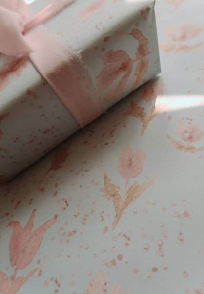 PINK TULIPS wrapping paper