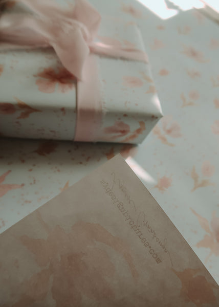 PINK TULIPS wrapping paper