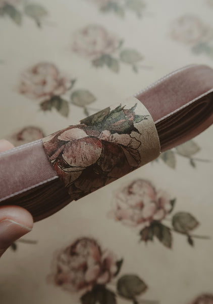 Velvet ribbon ROSE length 2.5m/width 16mm