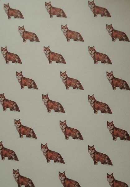 Fox wrapping paper