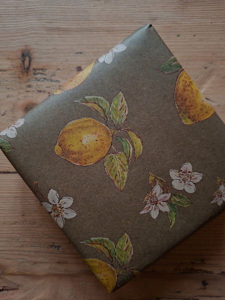 LEMONS kraft wrapping paper