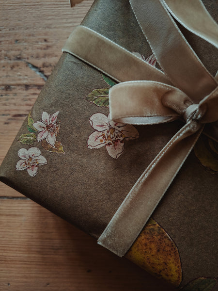 SET OF 3 pieces LEMONS kraft wrapping paper