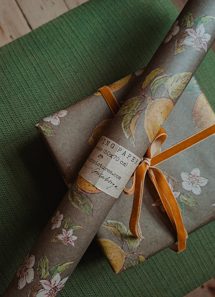 LEMONS kraft wrapping paper