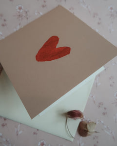 Love, folded card