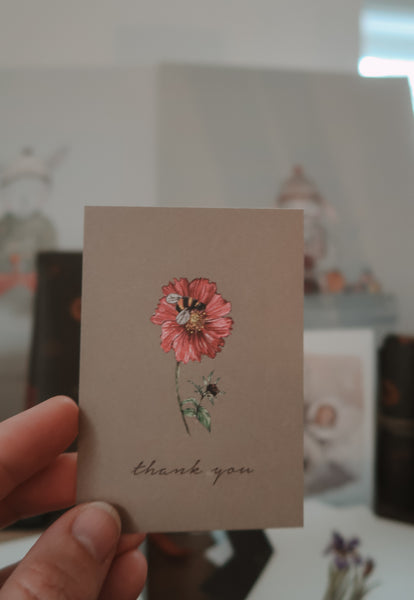 Flower thank you / small flat card