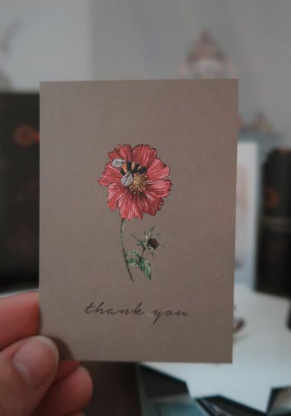 Flower thank you / small flat card