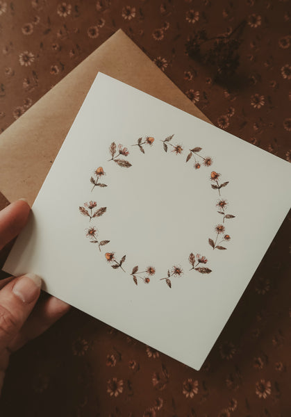 Daisies, folded card