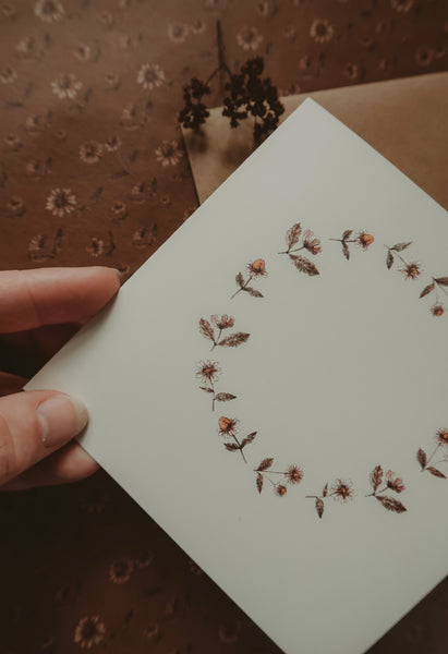 Daisies, folded card