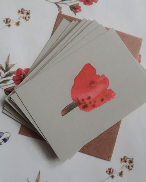 Red tulip / small flat card