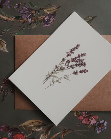 Lavender / small flat card