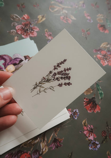 Lavender / small flat card