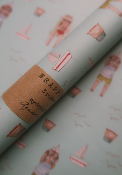 SET OF 3 pieces SUMMER wrapping paper