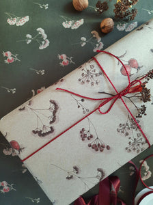 Floral kraft wrapping paper