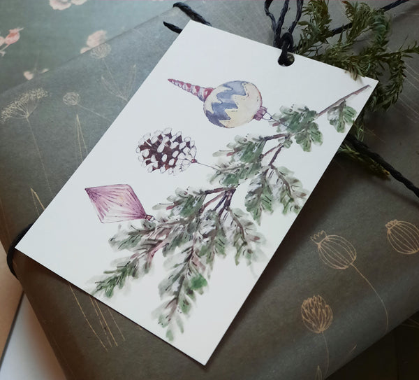 Christmas decors/small flat card