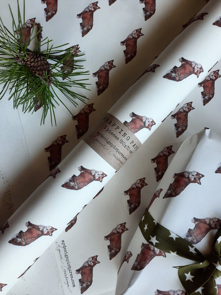 Fox wrapping paper