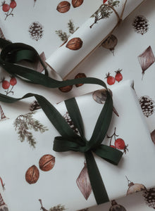 Christmas decors pure white wrapping paper