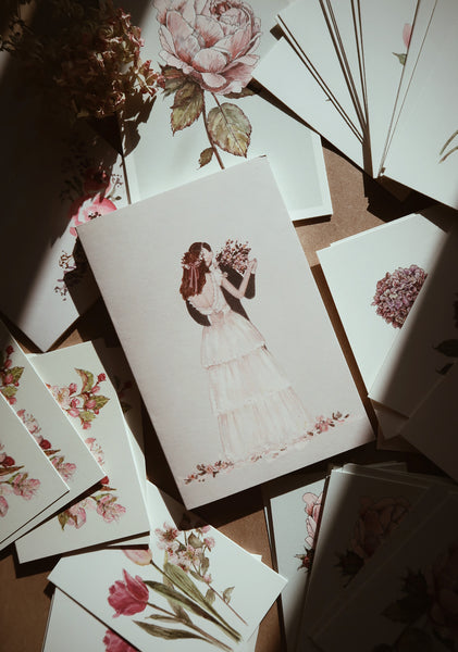 Wedding couple card, folded card